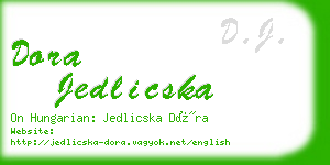 dora jedlicska business card